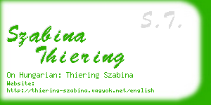 szabina thiering business card